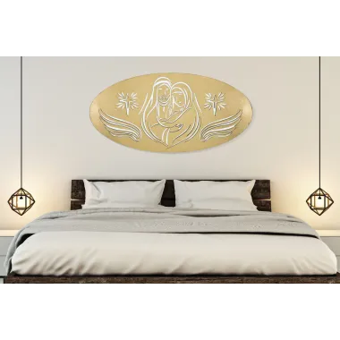 PANEL NATIVITY GOLD -B- 120X2X60 cm